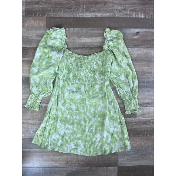 Faithfull the Brand Arianne Roos Lime Green Mini Dress Size S - Picture 7 of 7
